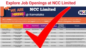 NCC Limited Recruitment