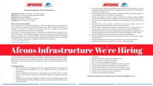 Afcons Infrastructure Ltd Careers
