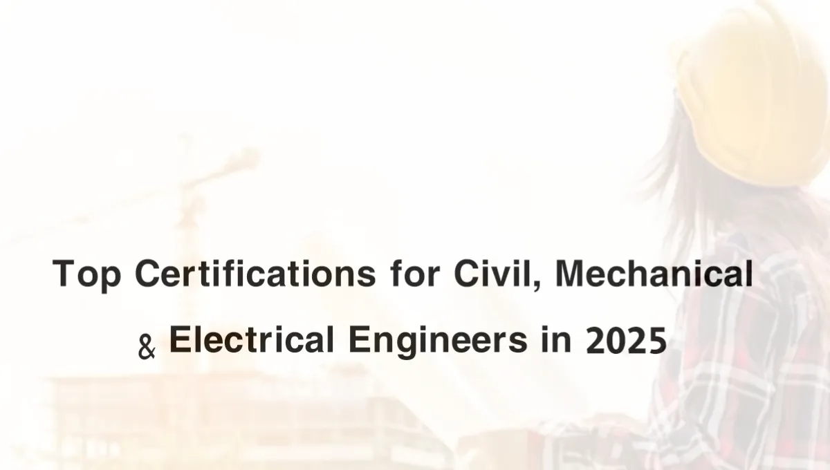 Top Certifications for Civil, Mechanical & Electrical Engineers in 2025